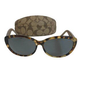 COACH Womens Sunglasses Cat Eye Tortoise Shell 58-15-135 Frames Only